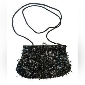 Lancôme Beaded Clutch - Black - Evening Bag